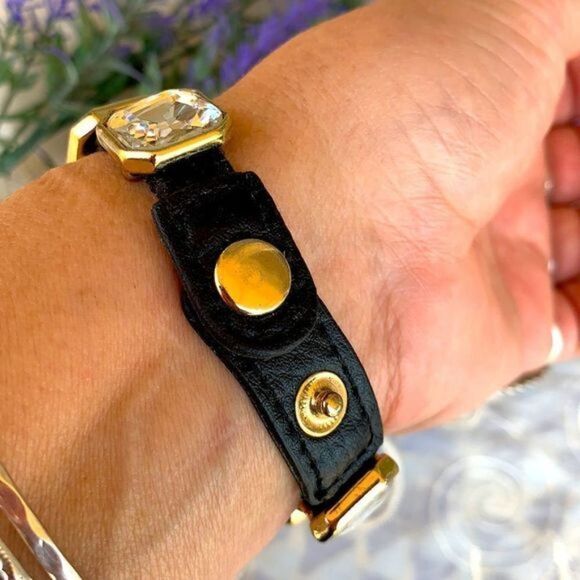 Crystal & Vegan Leather Bling Bracelet - Picture 6 of 8